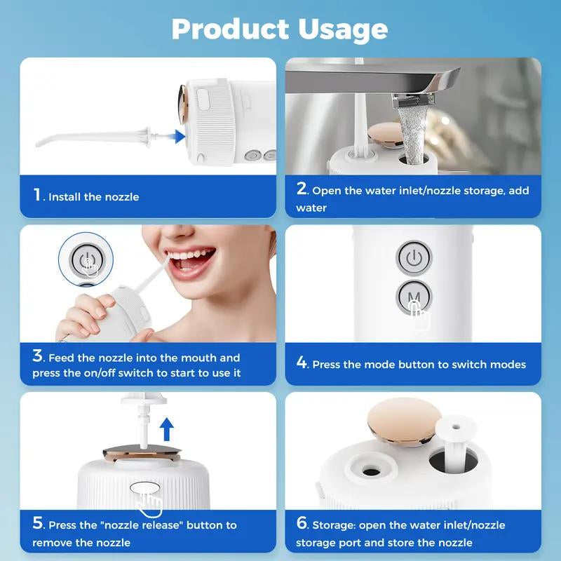 Experience Ultimate Oral Care Anywhere with the LINKEVAP Cordless Water Dental Flosser – Rechargeable Irrigator for Deep Cleaning and Gum Health