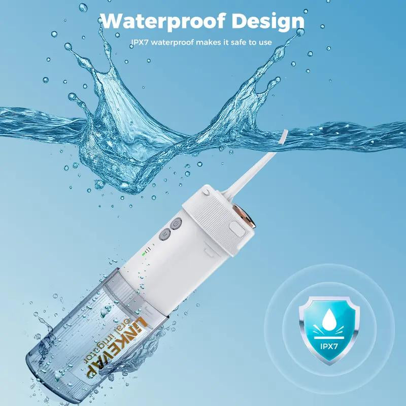 Experience Ultimate Oral Care Anywhere with the LINKEVAP Cordless Water Dental Flosser – Rechargeable Irrigator for Deep Cleaning and Gum Health