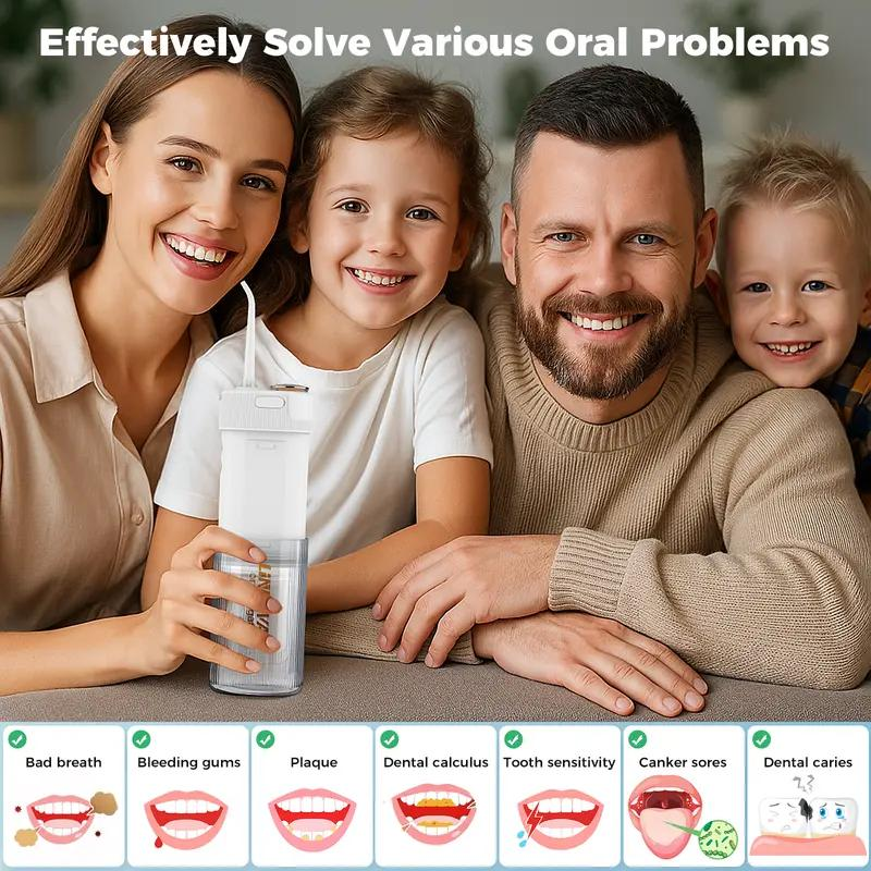 Experience Ultimate Oral Care Anywhere with the LINKEVAP Cordless Water Dental Flosser – Rechargeable Irrigator for Deep Cleaning and Gum Health